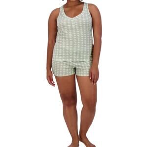Live2Lounge Women’s 2-piece Pointelle Lounge Set, Green, 2X New Without Tags